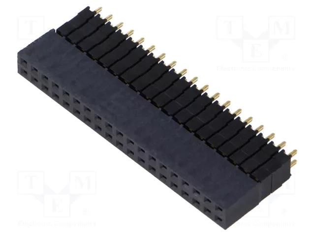Connector: pin strips; socket; male; PIN: 38; straight; THT; 2.54mm SAMTEC ESQ-119-33-G-D