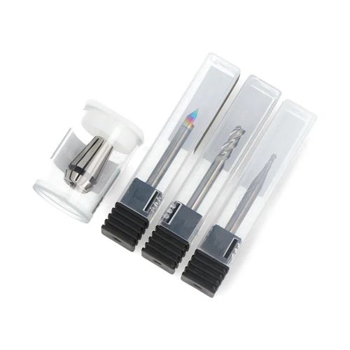 Set of 3 CNC router bits + collet ER11-A 4 mm - for Snapmaker Artisan/2.0 SNM-25413 6971573441825