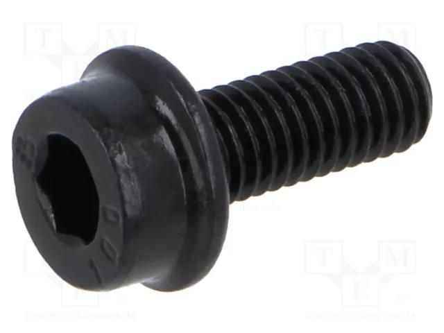 Screw; with flange; M5x12; 0.8; Head: cheese head; hex key; HEX 4mm BOSSARD B5X12/BN3873