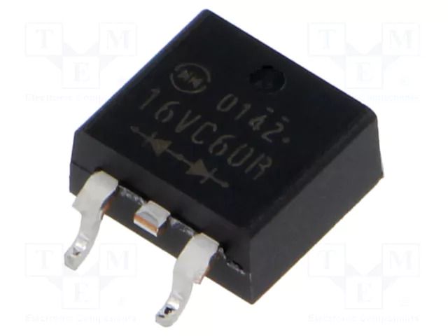 Diode: rectifying; SMD; 600V; 16A; STO220 (SC83 similar); Ir: 10uA SHINDENGEN DF16VC60R-7102