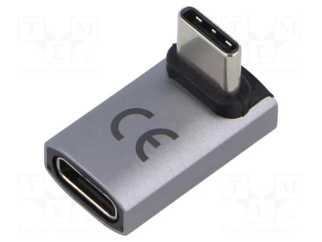 Adapter; USB 4.0; USB C socket,USB C angled plug up/down Goobay GOOBAY-74442