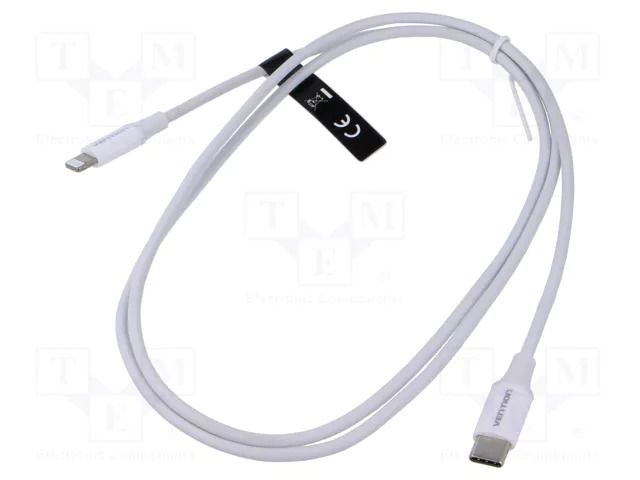 Cable; USB 2.0; Apple Lightning plug,USB C plug; nickel plated VENTION TASWF