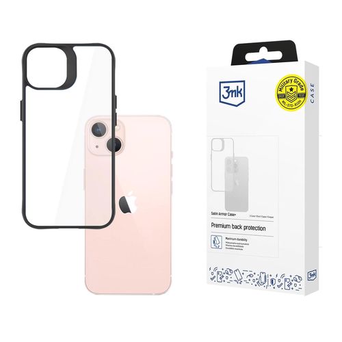 Case for iPhone 14 3mk Satin Armor Case+ series - black, 3mk Protection 5903108476508 5903108476508