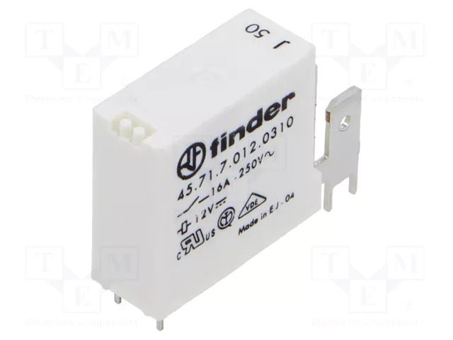 Relay: electromagnetic; SPST-NO; Ucoil: 12VDC; Icontacts max: 30A FINDER 45.71.7.012.0310