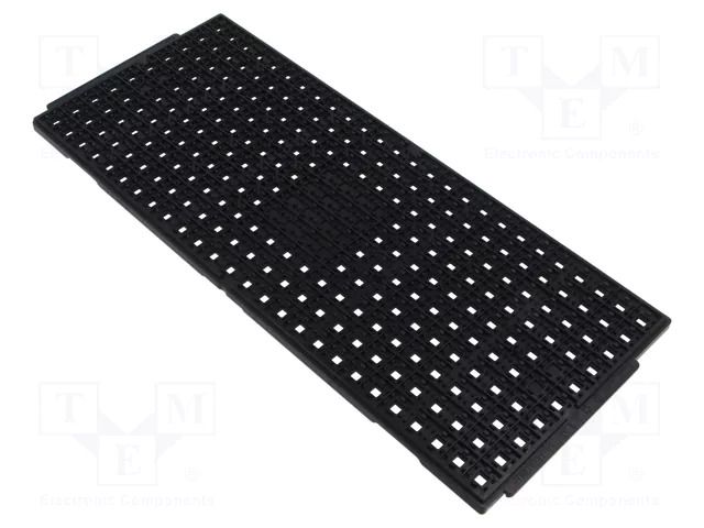 Electronic components tray; ESD; 320x135mm; black; 150°C; QFN ANTISTAT ATS-030-0155
