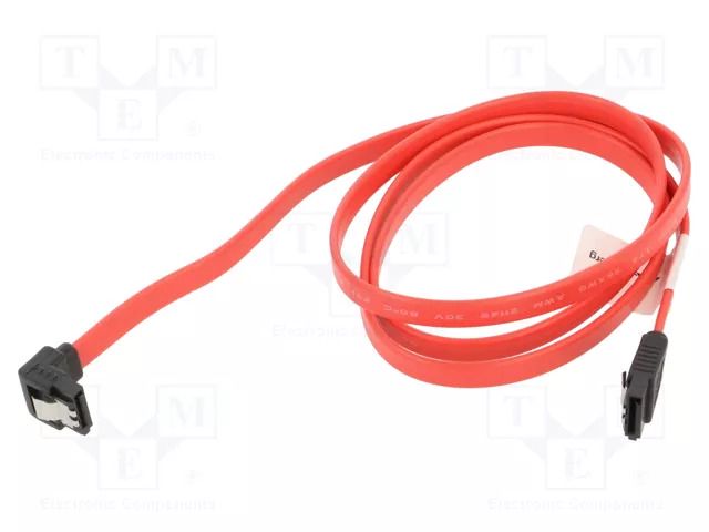 Cable: SATA; SATA plug,SATA plug angled; 1m; with metal latches LANBERG CA-SASA13CC-0100R