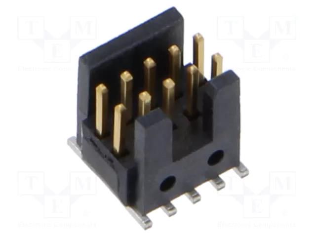 Connector: pin strips; male; PIN: 10; 1.27mm; gold-plated; SMT; 2x5 SAMTEC FTSH-105-01-L-DV-K