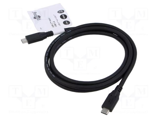 Cable; Thunderbolt 3,Thunderbolt 4,USB 3.2; 1.5m; black; 10Gbps Goobay GOOBAY-74201