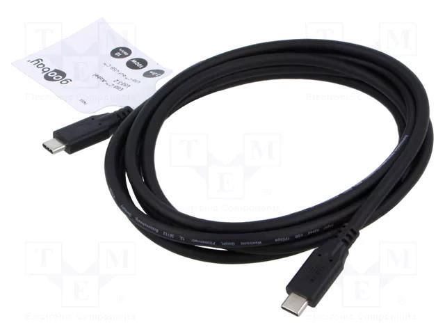 Cable; Thunderbolt 3,Thunderbolt 4,USB 3.2; 2m; black; 10Gbps Goobay GOOBAY-74202