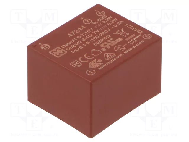Converter: AC/DC; 5W; Uin: 85÷265VAC,120÷370VDC; Uout: 15VDC; 73% MYRRA MYRRA-47244