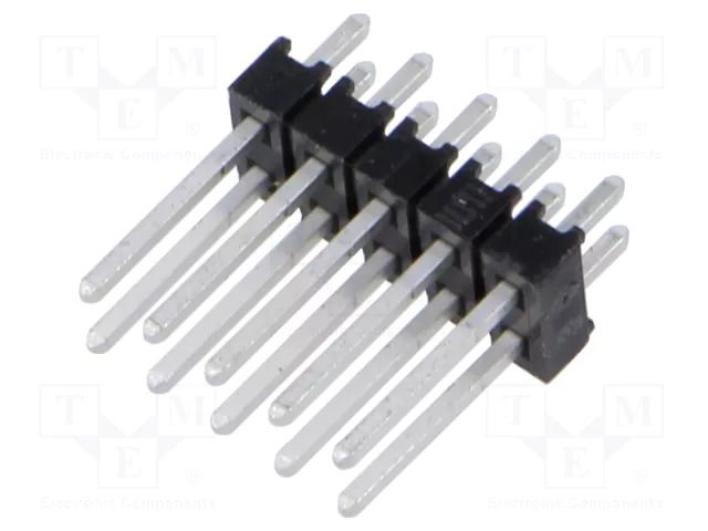 Connector: pin strips; pin header; male; PIN: 10; THT; straight SAMTEC TSW-105-14-T-D
