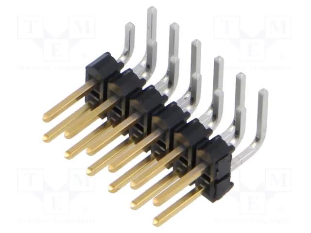 Connector: pin strips; pin header; male; PIN: 12; angled 90°; THT SAMTEC TSW-106-08-L-D-RA