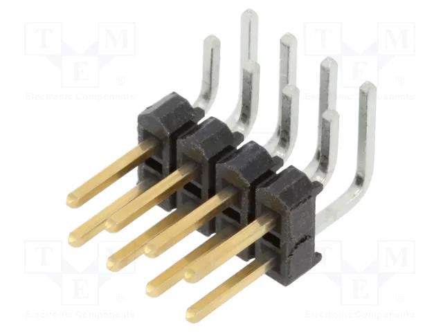 Connector: pin strips; pin header; male; PIN: 8; angled 90°; 2.54mm SAMTEC TSW-104-08-L-D-RA