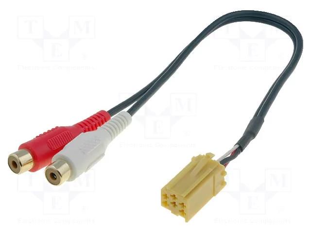 Aux adapter; RCA; Alfa Romeo,Fiat,Lancia,Smart; 5÷36VDC 4CARMEDIA AUX-FIAT.01