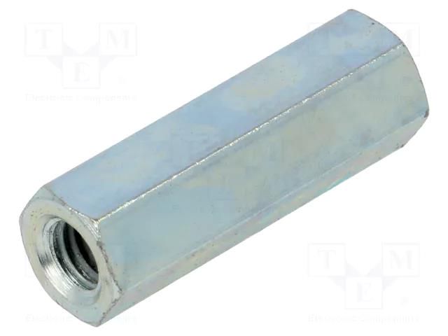 Screwed spacer sleeve; 25mm; Int.thread: M5; hexagonal; steel ELESA+GANTER GN6220-ST-M5-25-A