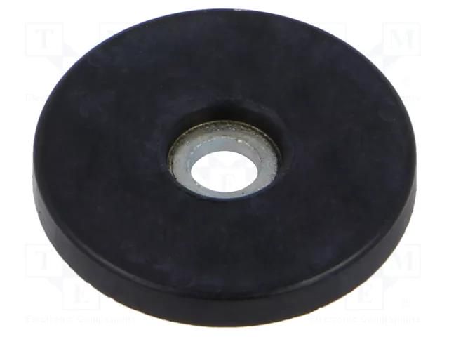 Washer; Base dia: 25mm; zinc plated steel; H: 3mm; Plating: rubber ELESA+GANTER GN438-25-3-4-A-70