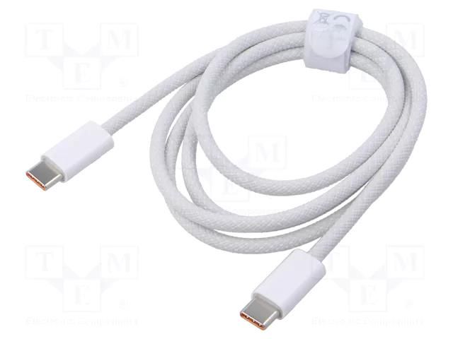 Cable; High Speed,USB 2.0; USB C plug,both sides; 1m; white; 100W BASEUS CALD000202