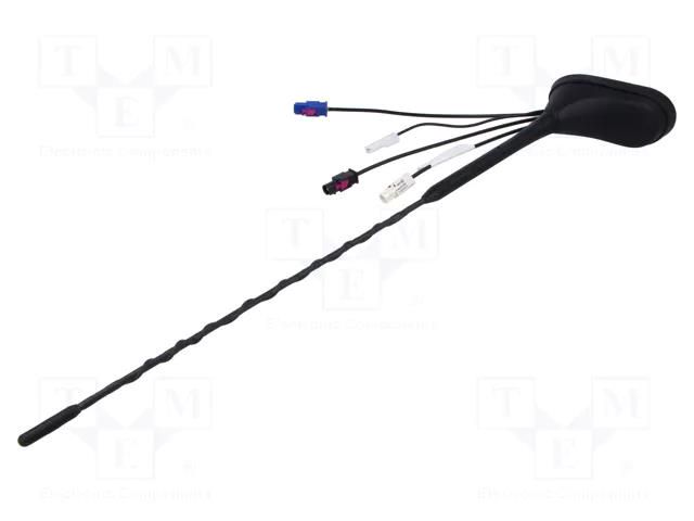 Antenna; SHARK; AM,DAB,FM; Fakra; Len: 0.2m; car top, rear; 12VDC MTA 15-7677840