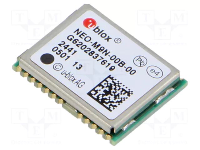 Module: GPS/BEIDOU/GALILEO/QZSS; NMEA,RTCM,UBX; -167dBm; SMD u-blox NEO-M9N-00B
