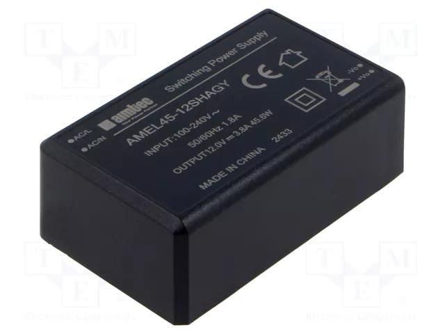 Converter: AC/DC; 45W; AMEL45-HAGY; PCB AIMTEC AMEL45-12SHAGY