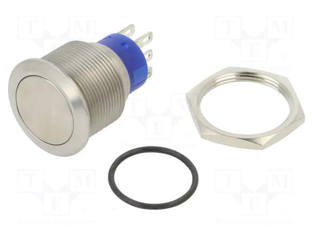 Switch: vandal resistant; Pos: 2; DPST; 3A/250VAC; IP67; OFF-(ON) TE Connectivity 2213771-5