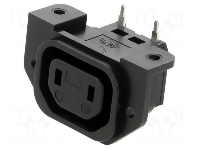 IEC 60320 connector 5001 Connector Inlet 10A H SCHURTER 6182.0056