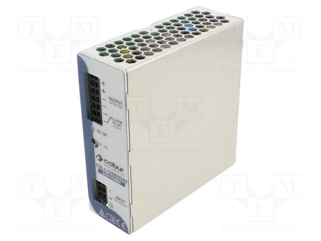 Power supply: switching; for DIN rail; 120W; 24VDC; 5A; 90÷264VAC CABUR CSL1-120W/024V/AA