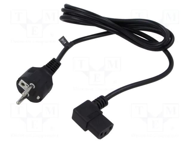 Cable; 3x0.75mm2; PVC; 1.8m; black; 10A; 250V POS POSAC-C13L-EU18