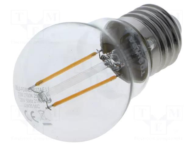 LED lamp; warm white; E27; 230VAC; 250lm; 2.5W; 270°; 2700K TOSHIBA LED LIGHTING 4711112384334