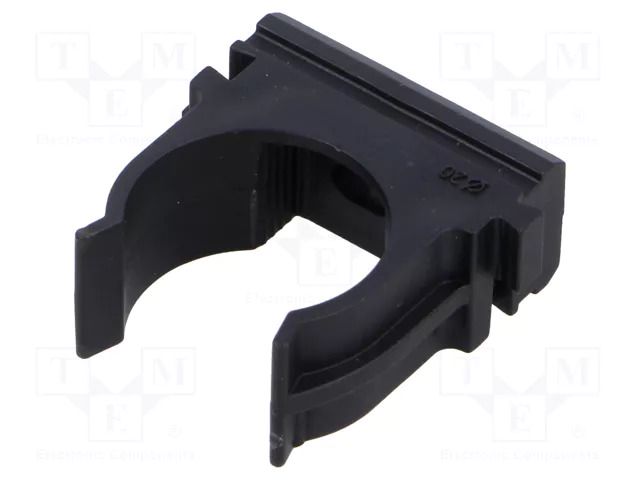 Bracket; polyetylene; FlexiPipe; black; Size: 20; -15÷80°C TIE10 TTC20/BK