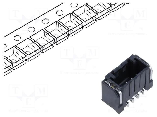 Connector: wire-board; socket; male; PIN: 4; DF51K; Pitch: 2mm; SMT HIROSE DF51K-4P-2H-800