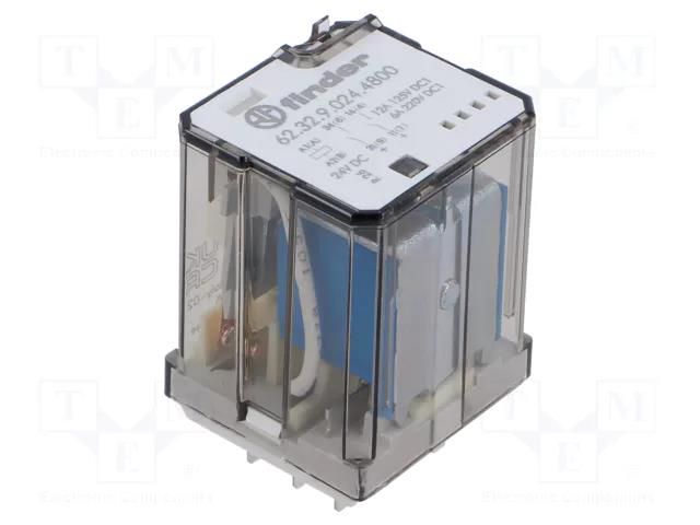 Relay: electromagnetic power; DPST-NO; Ucoil: 24VDC; Icoil: 54mA FINDER 62.32.9.024.4800