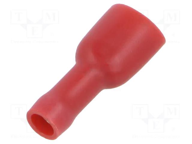 Terminal: flat; 6.3mm; 0.8mm; female; 0.5÷1mm2; crimped; insulated ERGOM NCI6.3-1/0.8PCV