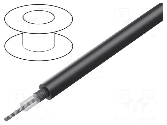 Wire: coaxial; RG174; 1x26AWG; stranded; CCS; PVC; black; 305m BELDEN 8216.0101000