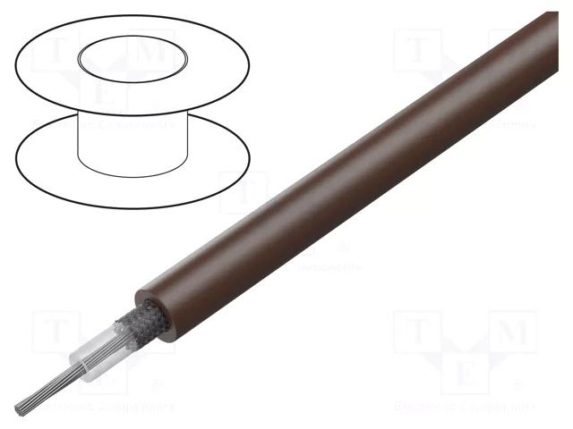 Wire: coaxial; RG179; 1x30AWG; stranded; CCS; FEP; brown; 305m BELDEN 83264.0011000