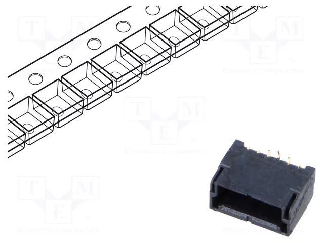 Connector: wire-board; socket; male; KW30; 1A; PIN: 6; SMT; 1mm HIROSE KW30-6S-1V-800