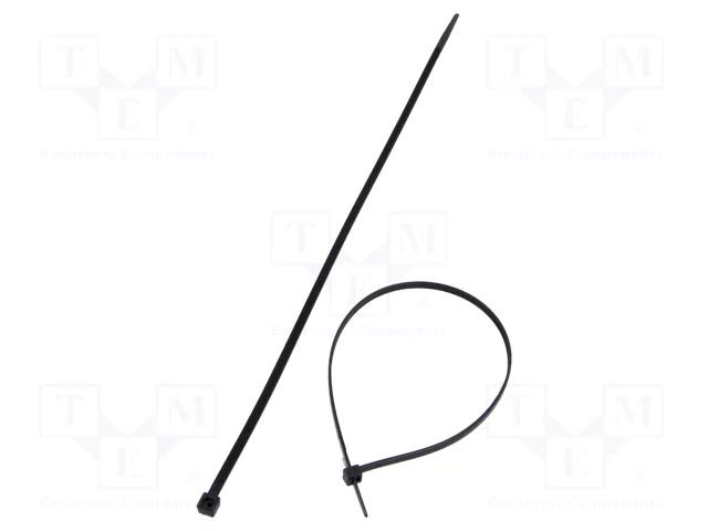 Cable tie; L: 290mm; W: 3.6mm; black; polyamide; UL94V-2; -40÷85°C MTA MTA-4621450