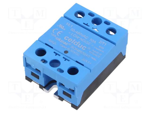 Relay: solid state; Ucntrl: 6÷32VDC; 50A; 50÷480VAC; SON; 1-phase CELDUC SON865040