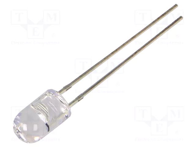 CRLED; red; 5mm; 7500mcd; 30°; Front: convex; 5÷20VDC; No.of term: 2 OPTOSUPPLY OSR5PA5E31BCRLED14