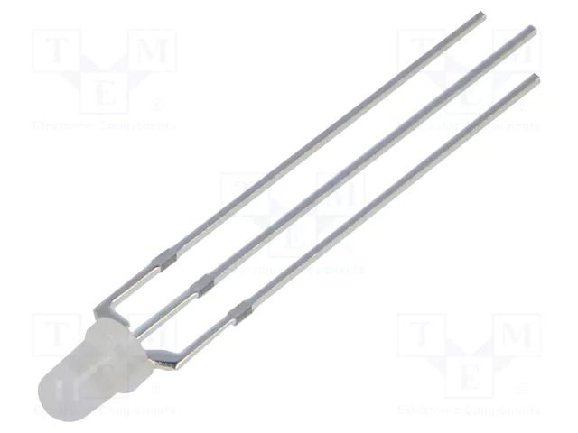 LED; red/blue; 3mm; 30°; Front: convex; 1.9÷2.4/2.7÷3.2VDC; 96mW OPTOSUPPLY OSRBPA3132A-1MA