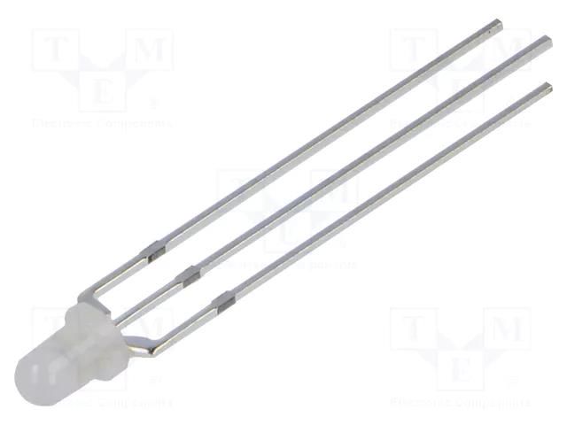 LED; red/yellow; 3mm; 30°; Front: convex; 1.9÷2.4VDC; No.of term: 3 OPTOSUPPLY OSRYPA3132A-1MA