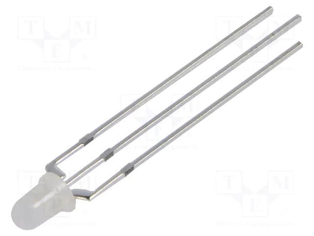 LED; yellow/blue; 3mm; 30°; Front: convex; 1.9÷2.4/2.7÷3.2VDC; 72mW OPTOSUPPLY OSYBPA3132A-1MA