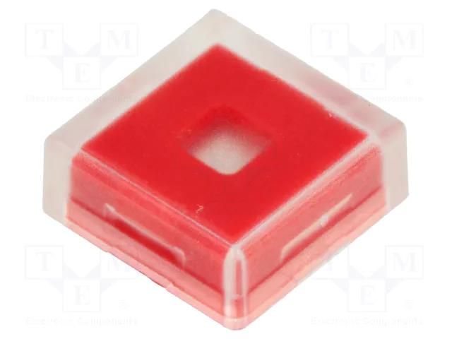 Button; -40÷85°C; square; red,transparent; Application: TLL-6 DIPTRONICS KTL-SAR