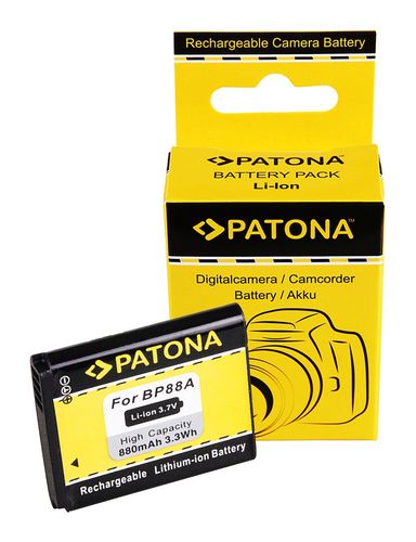 PATONA Battery f. Samsung BP88a DV200 DV300 DV300, PATONA 1140 4260284325275