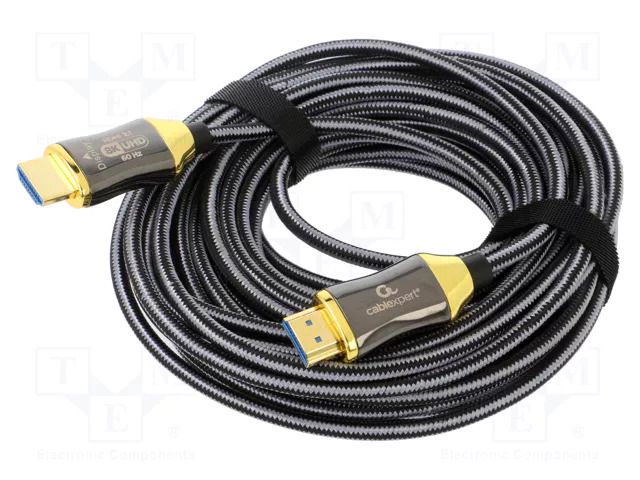 Cable; HDMI plug,both sides; PA; 10m; black; Core: Cu GEMBIRD CCBP-HDMI8K-AOC-10