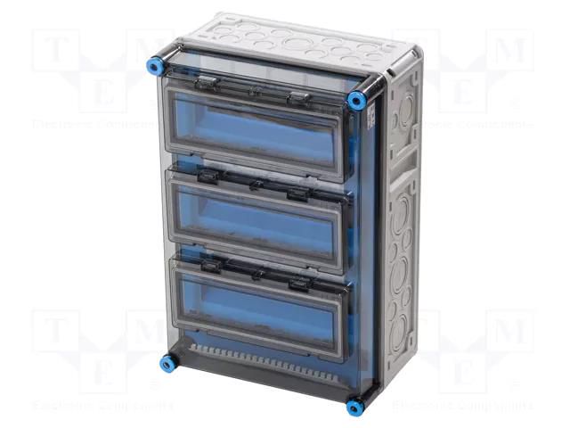 Enclosure: for modular components; IP65; light grey; Mi; IK08 HENSEL HENSEL-MI-1333
