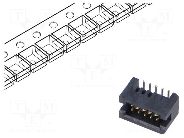 Connector: PCB to PCB; male; PIN: 10; 1.27mm; TFM; SMT; socket; 3.7A SAMTEC TFM-105-02-S-D-P