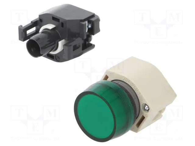 Control lamp; 22mm; OptoHiT; -40÷55°C; Ø22.3mm; IP65; green EAO 704.000.5