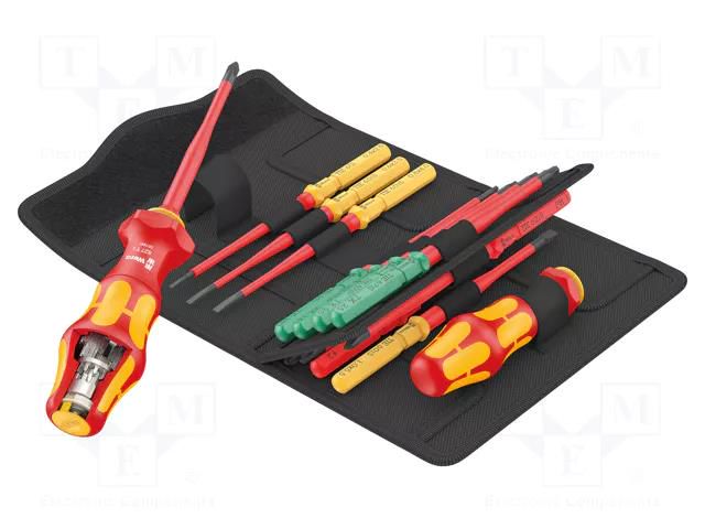 Kit: screwdrivers; insulated,slim; 1kVAC; Size: #1,#2,PH/S1,PH/S2 WERA WERA.05006641001