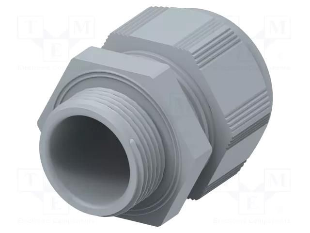 Cable gland; without nut; M25; 1.5; IP68; polyamide; grey; Entrelec TE Connectivity 1SNG601083R0000